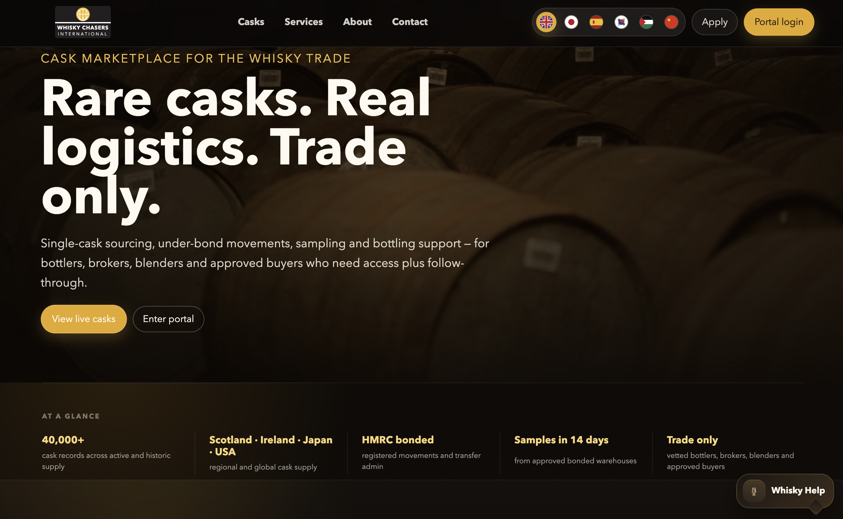 Whisky Chasers International: cask marketplace